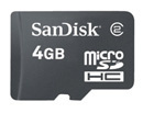 כרטיס זכרון  TransFlash/MicroSDHC 4GB סנדיסק