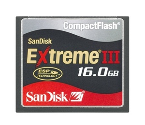 כרטיס זיכרון SANDISK Compact Flash Extreme III X133  16GB  סנדיסק