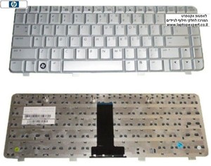 מקלדת למחשב נייד HP DV3000, V3000, DV2000 Silver 90.4Y007.S01, V061130CS1