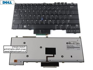 מקלדת מוארת למחשב נייד Dell Latitude E4300 Laptop Keyboard 0KR737  KR737 NSK-DG101 NSK-DG201   דל