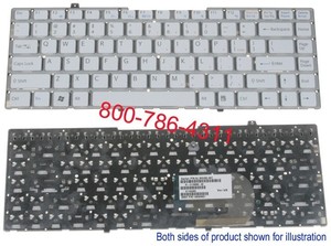  מקלדת למחשב נייד סוני - צבע לבן SONY VGN FW Keyboard 148084521 / 9J.N0U82.001 / 81-31105002-03
