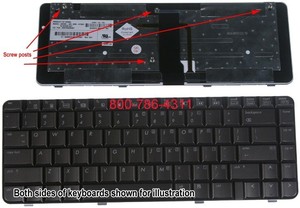 מקלדת למחשב נייד HP / Compaq DV3500 Series