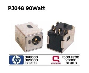 PJ048 - 90Watt HP DV6000 DV9000 Compaq V6000 F500 F700 DC JACK החלפת שקע טעינה לנייד