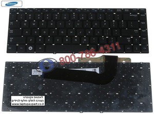 מקלדת למחשב נייד סמסונג - משווק אזורי Samsung Laptop keyboard for SF410 QX410 Q430 Black - 9Z.N5PSN.001 