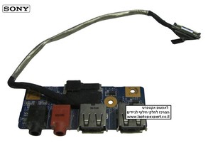 כרטיס יציאות קול ויו.אס.בי למחשב נייד סוני Sony Vaio VGN-NW Audio & Usb Board CNX-442