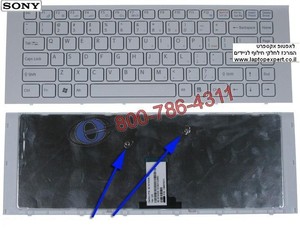 מקלדת למחשב נייד סוני Sony Vaio VPCEG / VPC-EG Laptop Keyboard 9Z.N7ASW.101 , 148970211 , 1-489-702-11 , 148981511