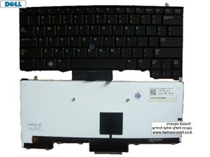 מקלדת מוארת כולל עברית למחשב נייד דל Dell Latitude E4310 Laptop Keyboard 378X2 / 0378X2 HEBREW Backlit