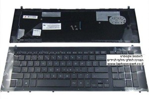 מקלדת למחשב נייד HP Probook 4720S Black with frame MP-09K13U4-4421