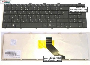 מקלדת להחלפה במחשב נייד פוגיטסו Fujitsu Lifebook AH512 Keyboard CP513253-01 / MP-09R76003D85 Fujitsu siemens