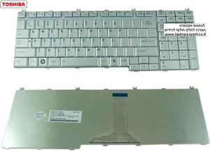 מקלדת למחשב נייד טושיבה צבע לבן Toshiba Satellite P200 P300 P305 L350 L355 L500 L505 A500 A505 P500 P505 X300 X305 QOSIMIO G50 
