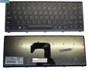 מקלדת להחלפה במחשב נייד לנובו Lenovo Ideapad S300 S400 S405 Black - 25205195 T3E1-US PK130S93A00 9Z.N7GSC.L01 NSK-BCLSC 01