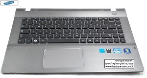 מקלדת ותושבת למחשב נייד סמסונג כולל משטח עכבר SAMSUNG QX310 QX311 QX410 QX412 QX510 BA75-03195B Laptop Keyboard