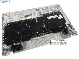 מקלדת למחשב נייד סמסונג כולל תושבת ועכבר Samsung NP300 NP300E5E NP270 NP270E5V Palmrest Touchpad Keyboard w/ Cable BA75-04429A
