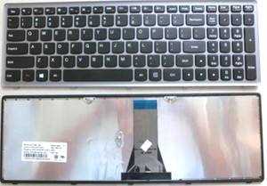 מקלדת להחלפה בנייד לנובו מסגרת כסופה Lenovo IdeaPad Flex 15, S500, G500S ,G505, G505A, G505G, G505S, Z510 black (Silver frame)