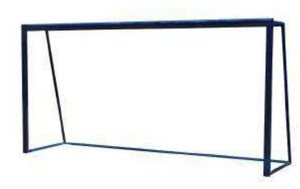 זוג שערים לקטרגל מגולוונים צינור עגול מקובעים 3X2 +התקנה