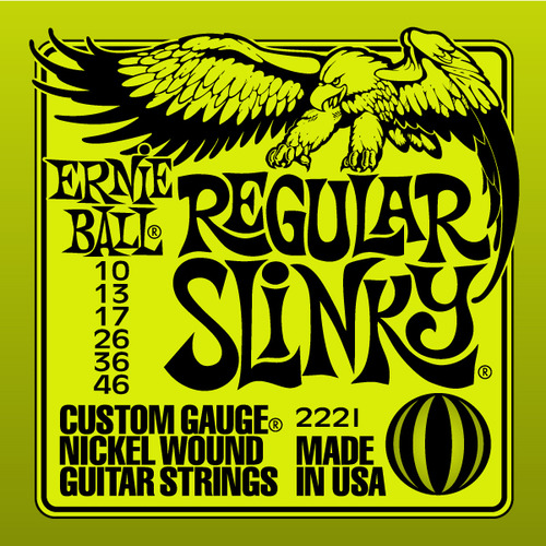 מיתרים לחשמלית Ernie Ball Nickel Wound Regular Slinky 10-46