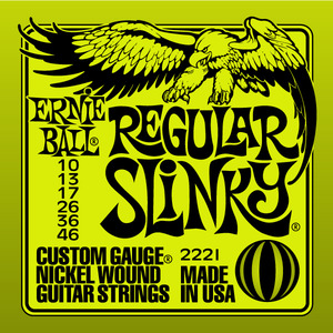 מיתרים לחשמלית Ernie Ball Nickel Wound Regular Slinky 10-46