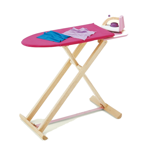 קרש גיהוץ מרופד עם מגהץ מעץ ענטל