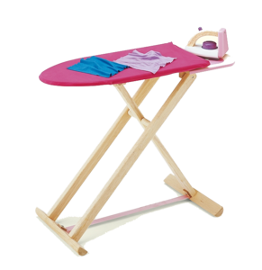 קרש גיהוץ מרופד עם מגהץ מעץ ענטל