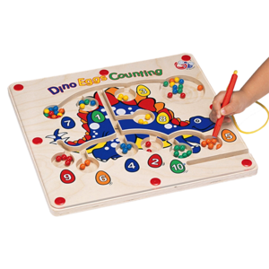 לוח מבוך מגנטי ביצי דינוזאור ענטל