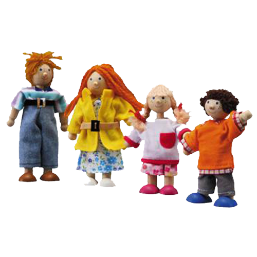 משפחת בובות מודרנית מעץ ענטל