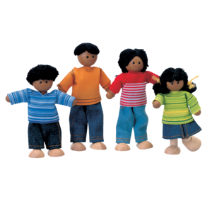 משפחת בובות אתניות מעץ ענטל