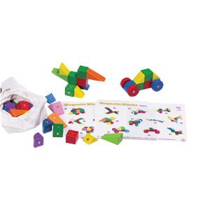 ערכת 24 קוביות מגנטיות צבעוניות לבניה ענטל