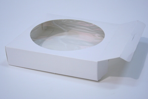 קופסאות בסיס קרטון+ מכסה שקוף עגול 20/20/4.5