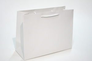 שקיות קרטון ידיות שרוכים 38/26 לבן