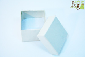 קופסאות תכשיטים לטבעות 5/5/3.7 פנינה ריפוד קשיח (100 יח')