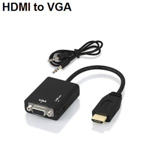 מתאם חיבור HDMI to VGA, עם אודיו, אורך 20 ס"מ