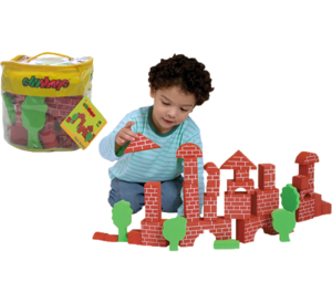 קוביות בנייה רכות דמוי לבנים פיירפליי