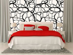 טפט קיר עיגולים שחורים