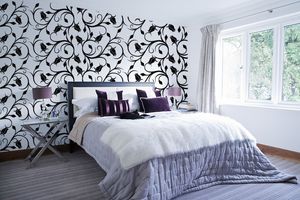 טפט קיר פרחים איור שחור - כנ"ל סעיף 10 לבדוק גודל פרח