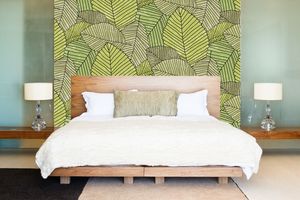 טפט קיר איור עלים ירוקים