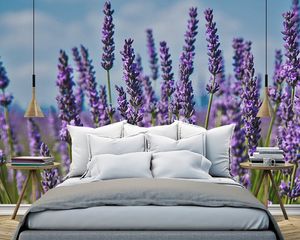 טפט קיר פריחת דור פרחי התורמוס הסגולים