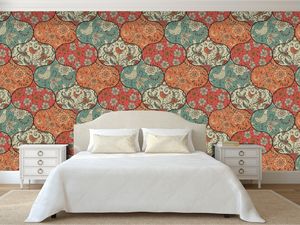 טפט קיר בחלוקה של ארבעה צבעים