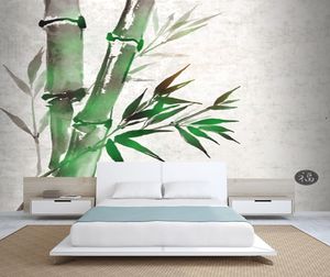 טפט קיר איור במבוק ירוק