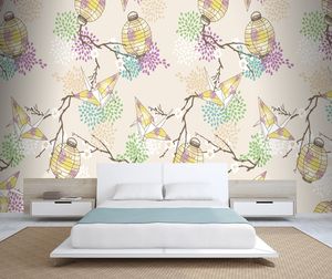 טפט קיר איורי ציפורי אוריגמי ועששיות