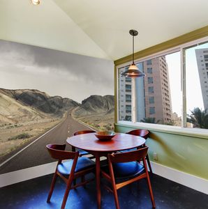 טפט קיר צילום כביש בין הרים