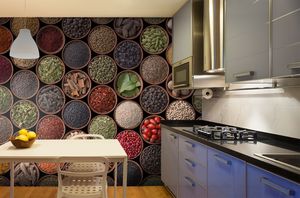 טפט קיר צילום קערות התבלינים.