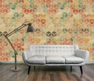 טפט קיר הקוביות הצבעוניות.