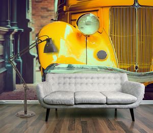 טפט קיר צילום המכונית הצהובה.