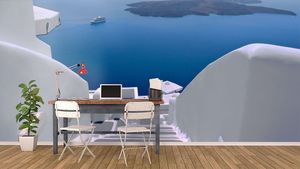 קיר צילום מבט אל הים התיכון..