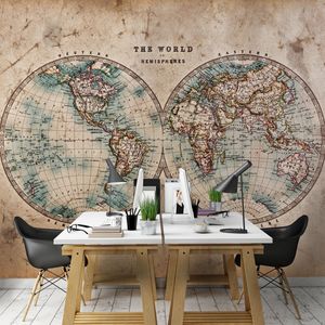 קיר ציור חתך העולם.