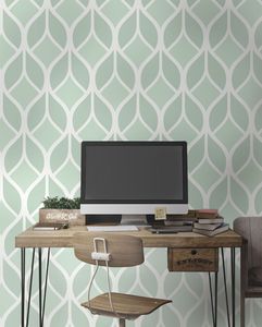 טפט Pattern העלים בגוון בהיר.