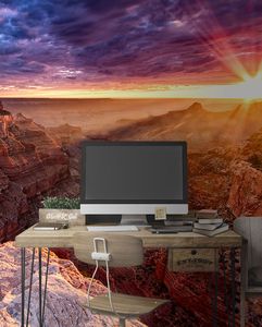 קיר צילום שקיעה במדבר.