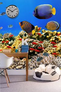 קיר צילום החיים בים.