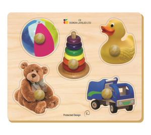 פאזל כפתור עץ צעצועים ריאלי דורון לילד