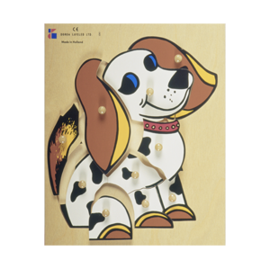 פאזל כפתור עץ כלב דורון לילד